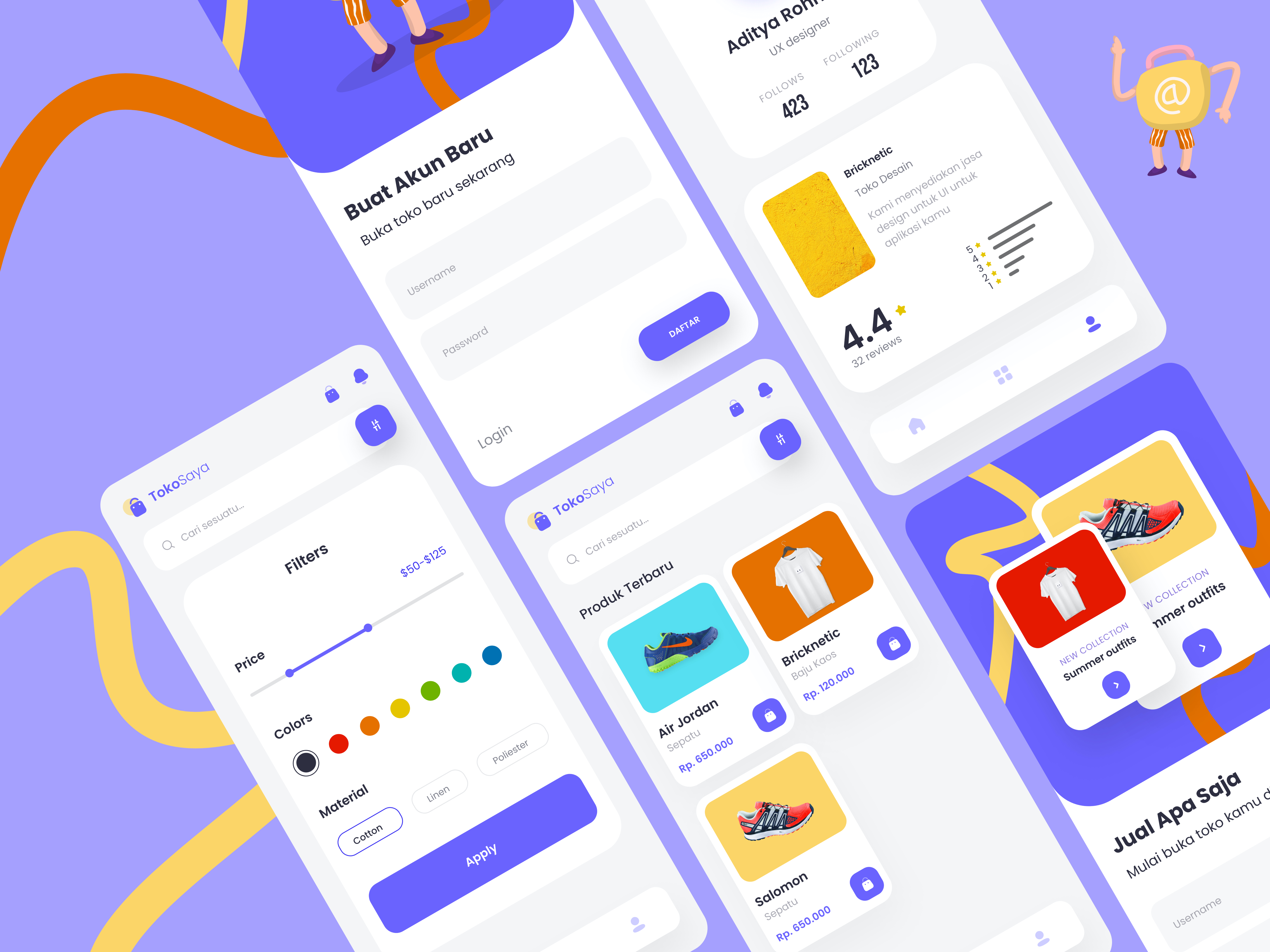 Toko Saya App Design